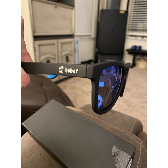 Bebe! Black Ocean Sports And Outdoors Blue Polarized UV400 Sunglasses NWT - Picture 8 of 14